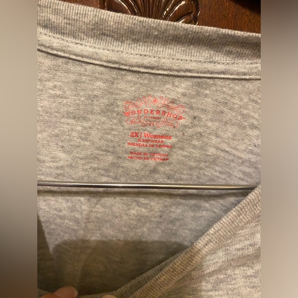 Wondershop Gray Joyful Pajama Top - Picture 2 of 3